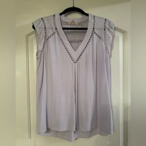 Rebecca Taylor Lavender V-Neck Shell Top | Sz 8